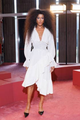 IPA88964297 - Milan, Milan Women™s Fashion Week Spring Summer 2027 - Women™s Fashion, Spring Summer 2027 - Blumarine fashion show - guests - Pictured: Tayce  Copyright: xCinziaxCamelax xx IPA88964297