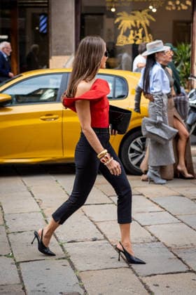 Street Style: Sportmax fashion show during the Milan Fashion Week - Womenswear Spring Summer 2027 in Milan, Italy, on 25 September 2026 Street Style: Nina Sandbech is seen outside of the Sportmax fashion show during the Milan Fashion Week - Womenswear Spring Summer 2027 in Milan, Italy, on 25 September 2026., Credit:Stefano Costantino TTL Stefano Costantino Avalon Italy, Milan  Copyright: xStefanoxCostantinoxTTLx xStefanoxCostantinox xAvalonx 1138226921