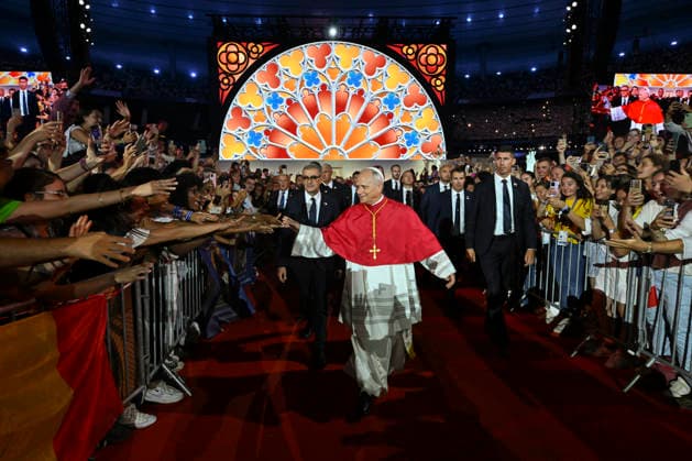 POPE LEO XIV - YOUTH VIGIL - STADE DE FRANCE - PARIS France, Paris, Vatican, 2026 9 25 Prayer vigil with young people at Stade de France in Saint-Denis led by Pope Leo XIV during his apostolic journey to France. EDITORIAL USE ONLY - NO BOOKS Copyright: xVATICANxMEDIA xCatholicxPressxPhotox