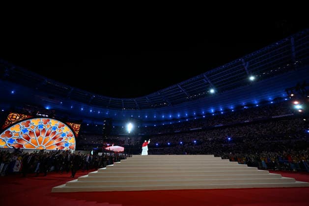 POPE LEO XIV - YOUTH VIGIL - STADE DE FRANCE - PARIS France, Paris, Vatican, 2026 9 25 Prayer vigil with young people at Stade de France in Saint-Denis led by Pope Leo XIV during his apostolic journey to France. EDITORIAL USE ONLY - NO BOOKS Copyright: xVATICANxMEDIA xCatholicxPressxPhotox