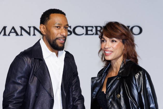 IPA88990871 - Milan, Milan Women™s Fashion Week Spring Summer 2027 - Women™s Fashion, Spring Summer 2027 - Ermanno Scervino fashion show - guests - Pictured: Adama Sanneh and Rosario Dawson  Copyright: xCinziaxCamelax xx IPA88990871