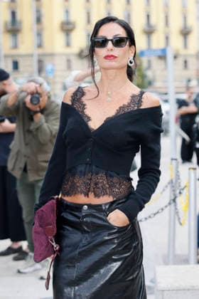 MFW Spring Summer 2027 Ermanno Scervino arrival MP MILAN, ITALY - SEPTEMBER 26: Elisabetta Gregoraci attends Ermanno Scervino fashion show during the Milan Fashion Week - Womenswear Spring Summer 2027 on September 24, 2026 in Milan, Italy. Photo by Marco Piovanotto Abacapress.com Milan Italy  Copyright: xPiovanottoxMarco ABACAx