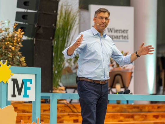 2026-09-26-ÖVP-Zukunftskongress-015 Landesparteiobmann Wien und Bezirksvorsteher Innere Stadt Markus Markus Figl (ÖVP) am 26. September 2026 beim Zukunftskongress der Wiener Volkspartei im Platinum im UNIQA Tower in Wien, Wien, Österreich.