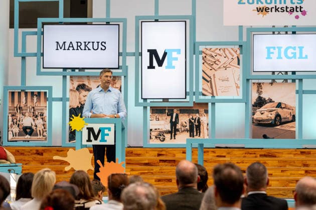 2026-09-26-ÖVP-Zukunftskongress-023 Landesparteiobmann Wien und Bezirksvorsteher Innere Stadt Markus Markus Figl (ÖVP) am 26. September 2026 beim Zukunftskongress der Wiener Volkspartei im Platinum im UNIQA Tower in Wien, Wien, Österreich.