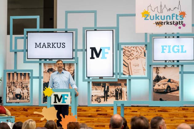 2026-09-26-ÖVP-Zukunftskongress-025 Landesparteiobmann Wien und Bezirksvorsteher Innere Stadt Markus Markus Figl (ÖVP) am 26. September 2026 beim Zukunftskongress der Wiener Volkspartei im Platinum im UNIQA Tower in Wien, Wien, Österreich.