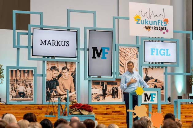 2026-09-26-ÖVP-Zukunftskongress-038 Landesparteiobmann Wien und Bezirksvorsteher Innere Stadt Markus Markus Figl (ÖVP) am 26. September 2026 beim Zukunftskongress der Wiener Volkspartei im Platinum im UNIQA Tower in Wien, Wien, Österreich.
