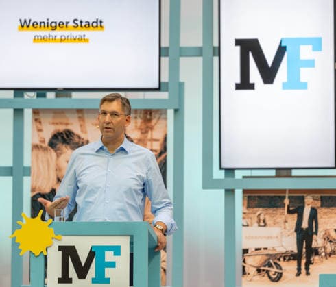 2026-09-26-ÖVP-Zukunftskongress-034 Landesparteiobmann Wien und Bezirksvorsteher Innere Stadt Markus Markus Figl (ÖVP) am 26. September 2026 beim Zukunftskongress der Wiener Volkspartei im Platinum im UNIQA Tower in Wien, Wien, Österreich.