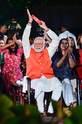 RECORD DATE NOT STATED PM Modi attends Bhajan Clubbing on Pandit Deendayal Upadhyaya s birth anniversary New Delhi, Sep 26 (ANI): Prime Minister Narendra Modi attends Bhajan Clubbing on the occasion of Bharatiya Jana Sangh leader Pandit Deendayal Upadhyaya s birth anniversary, at Deen Dayal Upadhyaya Park, in New Delhi on Friday. (Narendra Modi Photo Gallery ANI Photo) NEW DELHI Delhi India Copyright: xANIx ANI_20260926039
