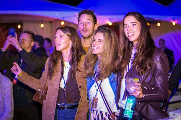 One805Live! benefit concert for first responders. Concert is held at Kevin Costner s estate in Carpinteria, USA Friday 25th September 2026. Actor, Chris Pratt and his wife Katherine Schwarzenegger along with his sister-in-law Christina Schwarzenegger and mother-in-law Maria Shriver, dance together together while the Temptations perform at the One805Live! benefit concert with proceeds benefitting first responders of Santa Barbara County. Carpinteria, USA, Friday 25th September 2026., Credit:JERRY PEREZ Jerry Perez - B6464 Avalon  Copyright: xJERRYxPEREZx xJerryxPerezx-xB6464x xAvalonx 1138353635