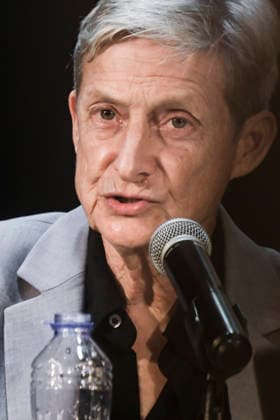 September 26, 2026, Portbou, Spain: Judith Butler is seen during her lecture at the 18th International Walter Benjamin Colloquium in Portbou. Held under the theme The Right to Have Rights, the 18th Walter Benjamin International Colloquium (2026) takes place in the border town of Portbou. The event draws upon Portbou™s symbolic setting to foster a dialogue between the critical thought of German philosopher Hannah Arendt and the legacy of Walter Benjamin half a century after his death in the town. Portbou Spain  - ZUMAs197 20260926_aaa_s197_201 Copyright: xPacoxFreirex