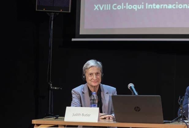 September 26, 2026, Portbou, Spain: Judith Butler is seen during her lecture at the 18th International Walter Benjamin Colloquium in Portbou. Held under the theme The Right to Have Rights, the 18th Walter Benjamin International Colloquium (2026) takes place in the border town of Portbou. The event draws upon Portbou™s symbolic setting to foster a dialogue between the critical thought of German philosopher Hannah Arendt and the legacy of Walter Benjamin half a century after his death in the town. Portbou Spain - ZUMAs197 20260926_aaa_s197_205 Copyright: xPacoxFreirex
