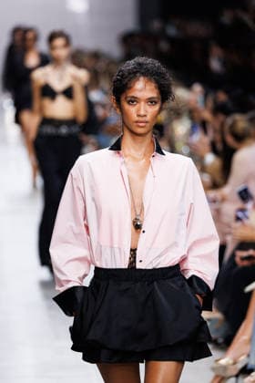 IPA89005293 - Milan, Milan Women™s Fashion Week Spring Summer 2027 - Women™s Fashion, Spring Summer 2027 - Ermanno Scervino fashion show - pictured on the runway: a model.  Copyright: xCinziaxCamelax xx IPA89005293