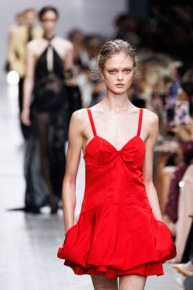 IPA89005323 - Milan, Milan Women™s Fashion Week Spring Summer 2027 - Women™s Fashion, Spring Summer 2027 - Ermanno Scervino fashion show - pictured on the runway: a model.  Copyright: xCinziaxCamelax xx IPA89005323
