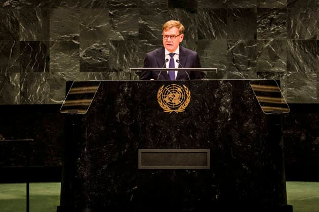 Bundesaussenminister Johann Wadephul bei seiner Rede vor der UN-Generalversammlung New York, 26.09.2026. UN-Hauptquartier...... Fotografiert im Auftrag des Auswaertigen Amtes. New York New York Copyright: xDominikxButzmannx
