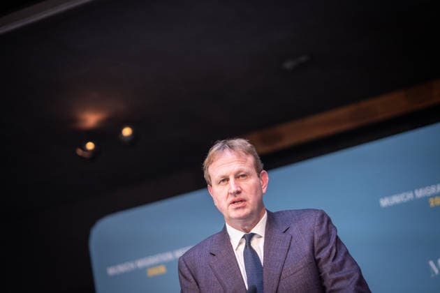 Jim O™Callaghan, Innenminister der Republik Irland und EU-Ratspräsidentschaft;2. Munich Migration Meeting Treffen der Europäischen Minister zur Umsetzung der Migrationswende, München Bayern Deutschland Hotel Bayerischer Hof