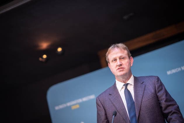 Jim O™Callaghan, Innenminister der Republik Irland und EU-Ratspräsidentschaft;2. Munich Migration Meeting Treffen der Europäischen Minister zur Umsetzung der Migrationswende, München Bayern Deutschland Hotel Bayerischer Hof