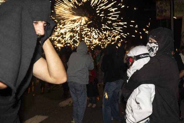 Barcelona holds correfoc fire parade for La Merce festivities BARCELONA, SPAIN - SEPTEMBER 26: Barcelona’s Passeig de Gracia hosts the La Merce correfoc, a parade featuring devils and fantastical creatures carrying pyrotechnics as part of the city’s festivities in Barcelona, Spain on September 26, 2026. The correfoc is a Catalan folk celebration in which groups dressed as devils move through the streets, releasing showers of sparks from pyrotechnic devices as some spectators dance and walk alongside them. Its current format emerged during La Merce in 1979, when spectators spontaneously joined a parade of dragons and devils. Rooted in older traditions involving fire and folk culture, the practice later spread across Catalonia. Lorena Sopena  Copyright: x2026xAnadoluxLorenaxSopenaxLopezx