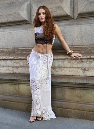 IPA89011681 - Milan, Milan Women s Fashion Week: Spring Summer 2026 2027 - Women s Fashion, Spring Summer 2026–2027 - Marco Rambaldi s fashion show - Pictured: Emily Pallini  Copyright: xLucaxPontix xLucaPonti IpaAgencyx IPA89011681