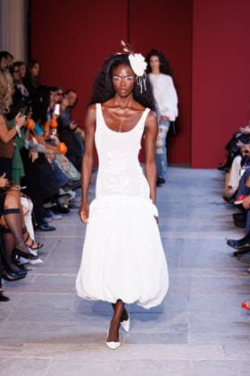 IPA89012779 - Milan, Milan Women™s Fashion Week Spring Summer 2027 - Women™s Fashion, Spring Summer 2027 - Marco Rambaldi™s fashion show - pictured on the runway: Model  Copyright: xCinziaxCamelax xx IPA89012779