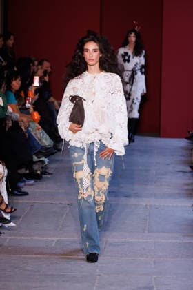 IPA89012781 - Milan, Milan Women™s Fashion Week Spring Summer 2027 - Women™s Fashion, Spring Summer 2027 - Marco Rambaldi™s fashion show - pictured on the runway: Model  Copyright: xCinziaxCamelax xx IPA89012781