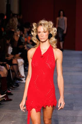 IPA89012836 - Milan, Milan Women™s Fashion Week Spring Summer 2027 - Women™s Fashion, Spring Summer 2027 - Marco Rambaldi™s fashion show - pictured on the runway: Model  Copyright: xCinziaxCamelax xx IPA89012836