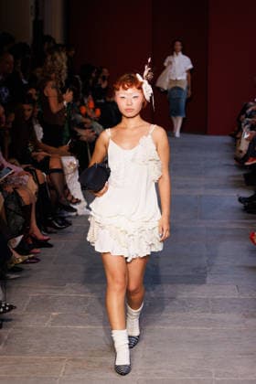 IPA89012845 - Milan, Milan Women™s Fashion Week Spring Summer 2027 - Women™s Fashion, Spring Summer 2027 - Marco Rambaldi™s fashion show - pictured on the runway: Model  Copyright: xCinziaxCamelax xx IPA89012845