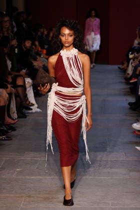 IPA89012856 - Milan, Milan Women™s Fashion Week Spring Summer 2027 - Women™s Fashion, Spring Summer 2027 - Marco Rambaldi™s fashion show - pictured on the runway: Model  Copyright: xCinziaxCamelax xx IPA89012856