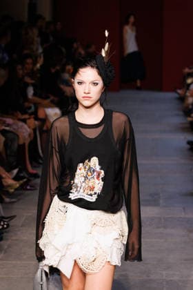 IPA89012863 - Milan, Milan Women™s Fashion Week Spring Summer 2027 - Women™s Fashion, Spring Summer 2027 - Marco Rambaldi™s fashion show - pictured on the runway: Model  Copyright: xCinziaxCamelax xx IPA89012863