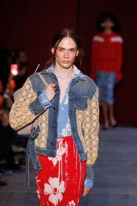 IPA89012805 - Milan, Milan Women™s Fashion Week Spring Summer 2027 - Women™s Fashion, Spring Summer 2027 - Marco Rambaldi™s fashion show - pictured on the runway: Model  Copyright: xCinziaxCamelax xx IPA89012805