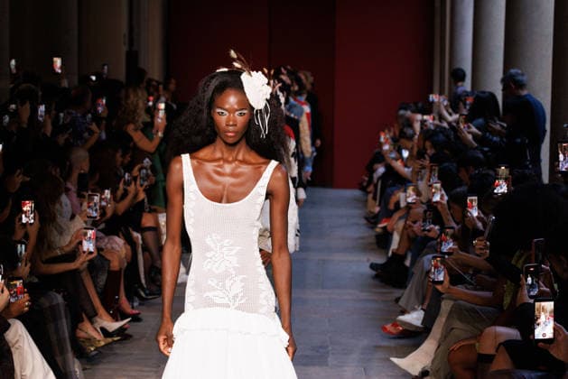 IPA89012886 - Milan, Milan Women™s Fashion Week Spring Summer 2027 - Women™s Fashion, Spring Summer 2027 - Marco Rambaldi fashion show - pictured on the runway: Model  Copyright: xCinziaxCamelax xx IPA89012886