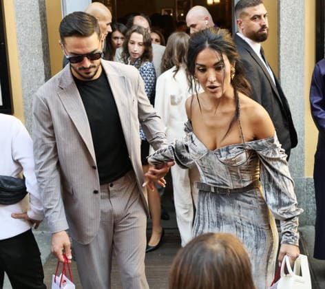 IPA89015058 - Milan, Milan Women s Fashion Week: Spring Summer 2026 2027 - Women s Fashion, Spring Summer 2026–2027, Laura Biagiotti fashion show—Pictured: Rosa Perrotta and Pietro Tartaglione.  Copyright: xLucaxPontix xLucaPonti IpaAgencyx IPA89015058