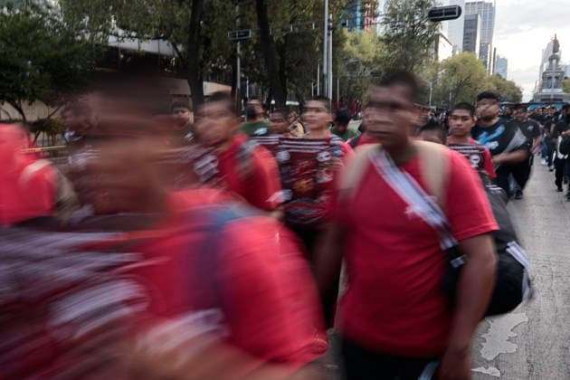 September 26, 2026, Mexico City, Cdmx, Mexico: Parents and relatives of the 43 students from the Raoºl Isidro Burgos Rural Teachers College in Ayotzinapa, Guerrero, marched to mark the 12th anniversary of their forced disappearanceâ€carried out by organized crime in collusion with local police and military forces between September 26 and 27, 2014. Hundreds of students from Ayotzinapa marched alongside activists and the parents of the missing students to demand clarity on the case, as the government has yet to provide precise information regarding the fate of the 43. The demonstration proceeded peacefully from the Angel of Independence monument to the city s Zo³calo; there, on a stage set up in front of the National Palace, the - ZUMAp204 20260926_zip_p204_052 Copyright: xJosuexPerezx