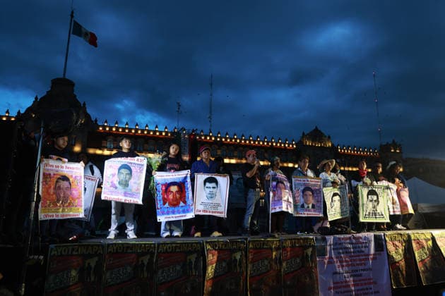 Mexico marks 12 years since disappearance of 43 Ayotzinapa students MEXICO CITY, MEXICO - SEPTEMBER 26: Relatives of the 43 missing students from Ayotzinapa hold images of their loved ones during a rally to mark 12 years since the disappearance of the students in Guerrero state, in Mexico City, Mexico on September 26, 2026. Thousands of people took part in a rally marking 12 years since the disappearance of 43 students from Ayotzinapa, Guerrero state, as the government is set to present an updated report on the investigation on Monday. Daniel Cardenas Anadolu Mexico city Mexico. Editorial use only. Please get in touch for any other usage.  Copyright: x2026xAnadoluxDanielxCardenasx