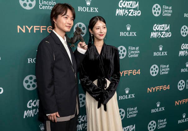 September 26, 2026, New York, Ny, United States: Ryunosuke Kamiki and Minami Hamabe attend the 64th New York Film Festival Godzilla Minus Zero World Premiere. Held at Alice Tully Hall at Lincoln Center in New York. Zuma Press. September 26, 2026. New York United States  - ZUMAp281 20260926_zea_p281_002 Copyright: xPhotoxImagexPressx