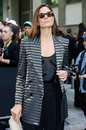 MFW Spring Summer 2027 Armani Arrival MP MILAN, ITALY - SEPTEMBER 27: Chiara Baschetti arrives to Armani fashion show during the Milan Fashion Week - Womenswear Spring Summer 2027 on September 27, 2026 in Milan, Italy. Photo by Marco Piovanotto Abacapress.com Milan Italy  Copyright: xPiovanottoxMarco ABACAx