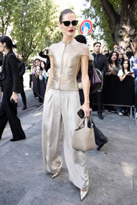 MFW Spring Summer 2027 Armani Arrival MP MILAN, ITALY - SEPTEMBER 27: Malgosia Bela arrives to Armani fashion show during the Milan Fashion Week - Womenswear Spring Summer 2027 on September 27, 2026 in Milan, Italy. Photo by Marco Piovanotto Abacapress.com Milan Italy  Copyright: xPiovanottoxMarco ABACAx
