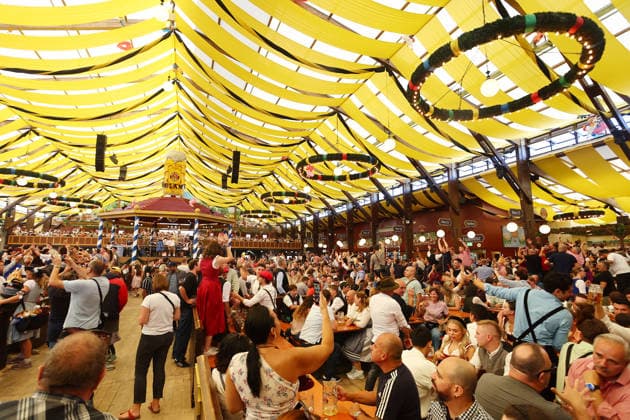 Germany world s largest beer festival Oktoberfest A general view of a Paulaner beer tent during the world s largest beer festival Oktoberfest in Munich, Germany, September 27th , 2026 . Photo by Davide Elias Copyright: xDavidexEliasx