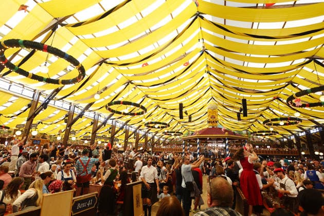 Germany world s largest beer festival Oktoberfest A general view of a Paulaner beer tent during the world s largest beer festival Oktoberfest in Munich, Germany, September 27th , 2026 . Photo by Davide Elias Copyright: xDavidexEliasx