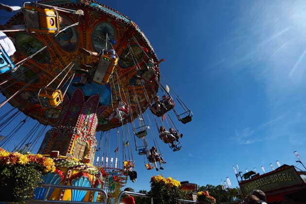 Germany world s largest beer festival Oktoberfest Riders on a ride are seen during the world s largest beer festival Oktoberfest in Munich, Germany, September 27th , 2026 . Photo by Davide Elias Copyright: xDavidexEliasx