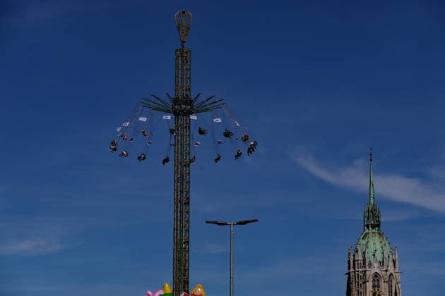 Germany world s largest beer festival Oktoberfest Riders on a ride are seen during the world s largest beer festival Oktoberfest in Munich, Germany, September 27th , 2026 . Photo by Davide Elias Copyright: xDavidexEliasx