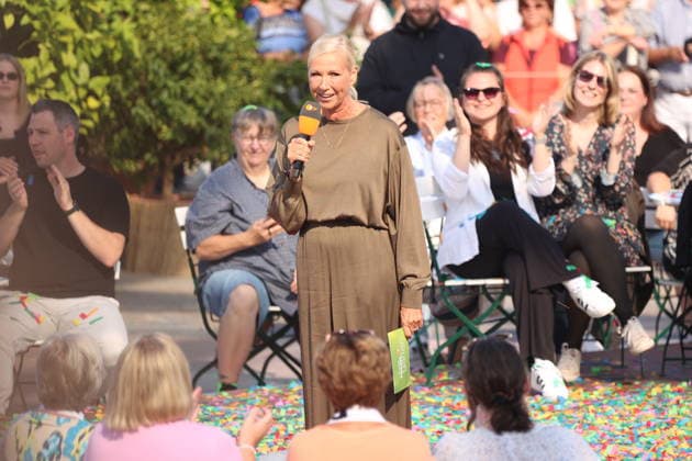 Andrea Kiewel in der TV Show ZDF-Fernsehgarten - Finalparty˜ auf dem Mainzer Lerchenberg. Mainz, 27.09.2026 Copyright: xAgenturxMatthiasxWehnertx xM.xGränzdörferx