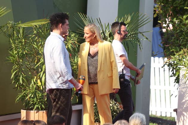 Lutz van der Horst und Janine Kunze in der TV Show ZDF-Fernsehgarten - Finalparty˜ auf dem Mainzer Lerchenberg. Mainz, 27.09.2026 Copyright: xAgenturxMatthiasxWehnertx xM.xGränzdörferx