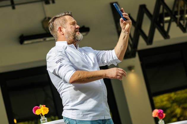 27.09.2026. Düsseldorf. Mike Süsser im Lido Malkasten am Rande einer Veranstaltung der Chefs in Town. Düsseldorf Lido im Malkasten, Jacobistraße Nordrhein-Westfalen Deutschland