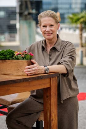 27.09.2026. Düsseldorf. Cornelia Poletto am Rande einer Veranstaltung der Chefs in Town im Restaurant Riva im Medienhafen. Düsseldorf Restaurant Riva, Medienhafen Nordrhein-Westfalen Deutschland