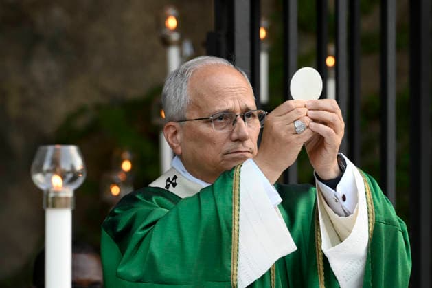 IPA89265417 - Italy, Rome, Vatican, October 3, 2026 Pope Leo XIV Pope Leo XIV celebrating Holy Mass for the Gendarmerie Corps in the Vatican Gardens, Vatican. Photograph by VATICAN MEDIA Catholic Press Photo  Copyright: xVATICANxMEDIA xCatholicxPressxPhotox xx IPA89265417
