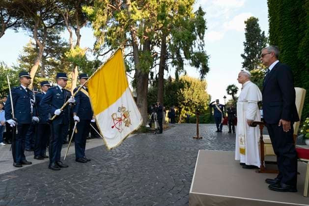 IPA89265424 - Italy, Rome, Vatican, October 3, 2026 Pope Leo XIV Pope Leo XIV celebrating Holy Mass for the Gendarmerie Corps in the Vatican Gardens, Vatican. Photo by VATICAN MEDIA Catholic Press Photo  Copyright: xVATICANxMEDIA xCatholicxPressxPhotox xx IPA89265424