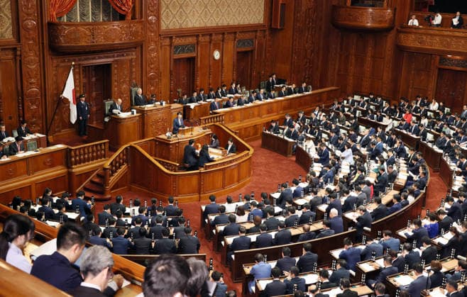 October 5, 2026, Tokyo, Japan - Japanese Prime Minister Sanae Takaichi delivers her policy speech at Lower House s plenary session at the National Diet in Tokyo on Monday, October 5, 2026. The 69-day extraordinary Diet session will convene through December 12. (photo by Yoshio Tsunoda AFLO)  aflo_353477588