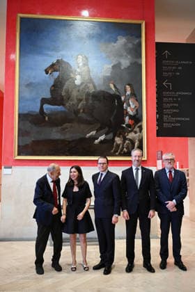 The Prado Museum reopens the Queen Christina Sculpture Gallery with a visit by Prince Daniel of Sweden Javier Solana i and Prince Daniel of Sweden c during their tour of the Queen Christina Sculpture Gallery at the Prado Museum on October 6, 2026, in Madrid, Spain. CELEBRITIES PRADO MUSEUM ROYALTY PRINCE José Madrid Madrid Spain  Copyright: xJosÃ xOlivax 7824506