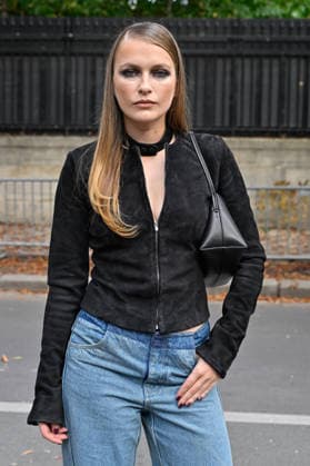 PFW Christopher Esber Outside Arrivals Camille Razat arriving at Christopher Esber show during Paris Fashion Week, in Paris, France on 6 October 2026. Photo by Julien Reynaud APS-Medias ABACAPRESS.COM Paris France  Copyright: xReynaudxJulien APS-Medias ABACAx