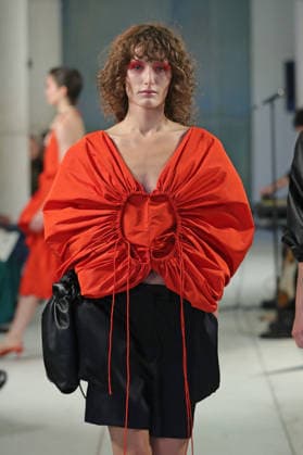 PFW - Litkovska Runway A model walks the runway during the Litkovska Womenswear Spring Summer 2027 show as part of the Paris Fashion Week on October 6, 2026 in Paris, France. Photo by Alain-Gil Gonzalez ABACAPRESS.COM Paris France  Copyright: xGonzalezxAlain-Gil ABACAx